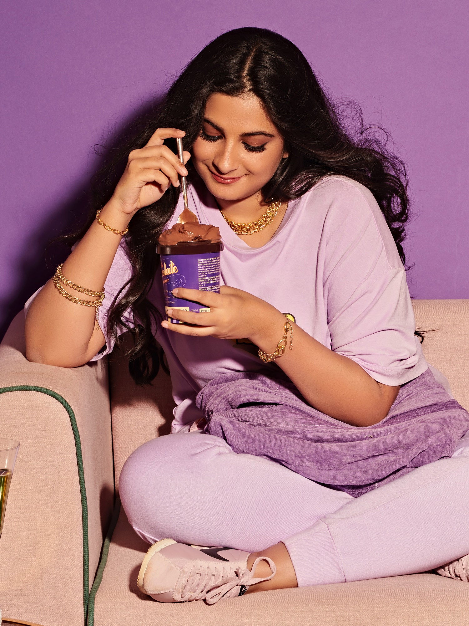 rhea kapoor wearing multiple jewellery items from The Slow Studio