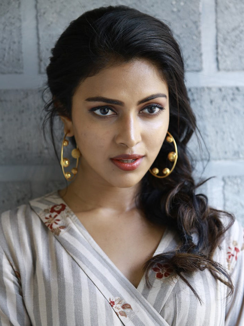 Amala Paul wearing the Knightsbridge Hoops from The Slow Studio